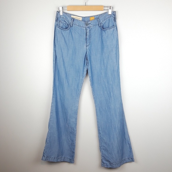 Anthropologie Pants - Anthropologie | Pilcro Chambray Wide Leg Pants